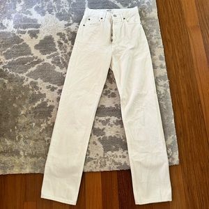 Agolde white jeans pinch